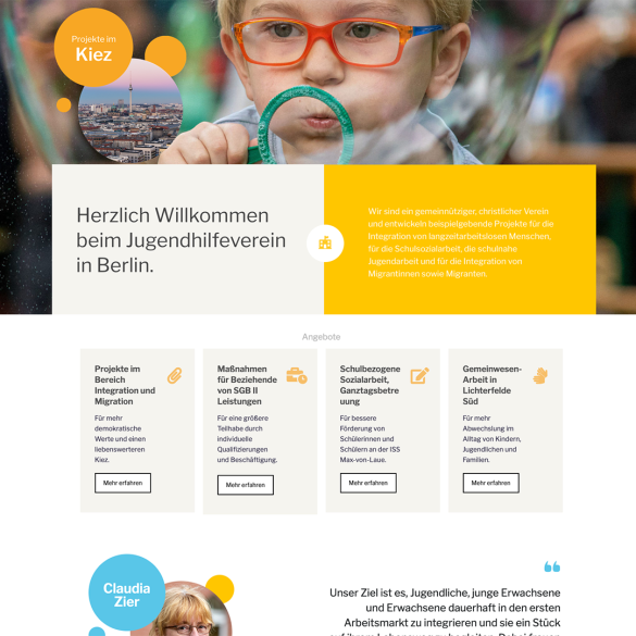 Beispiel für eine Vereins-Website