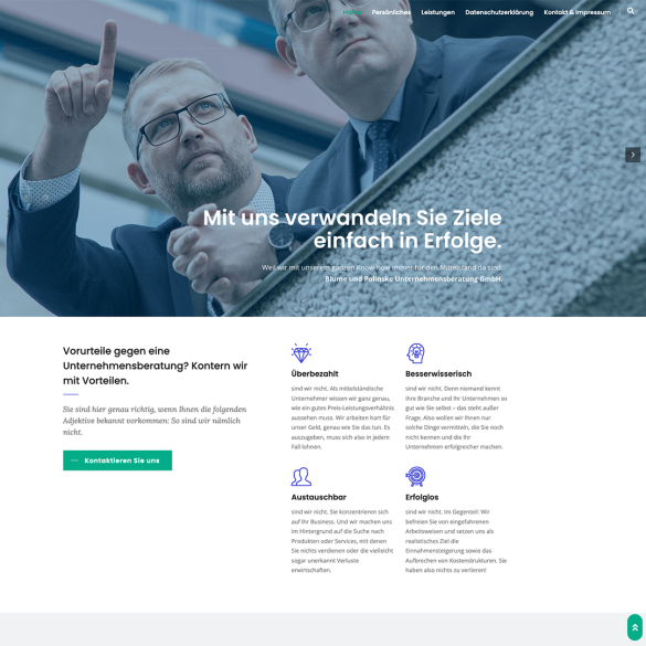 Beispiel-Website für Unternehmensberatung